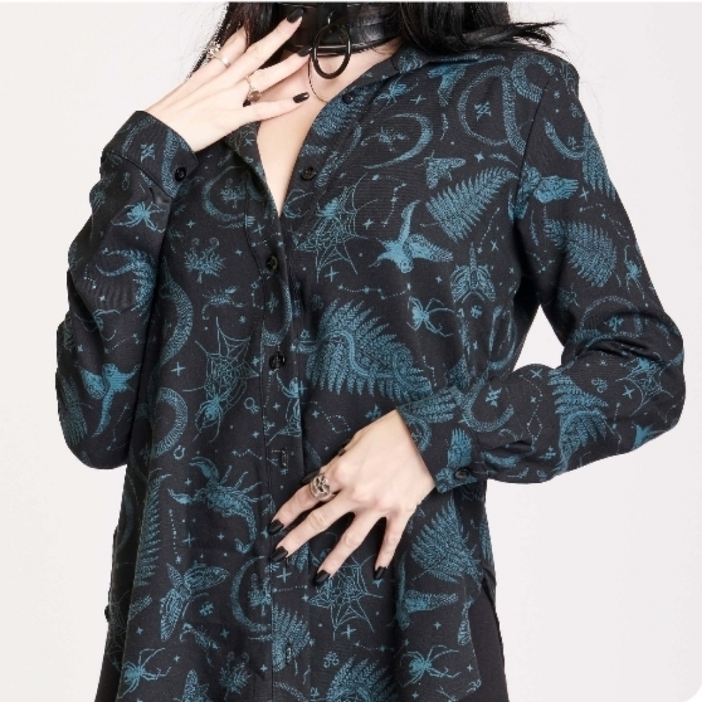 Green Witch Button Up Shirt